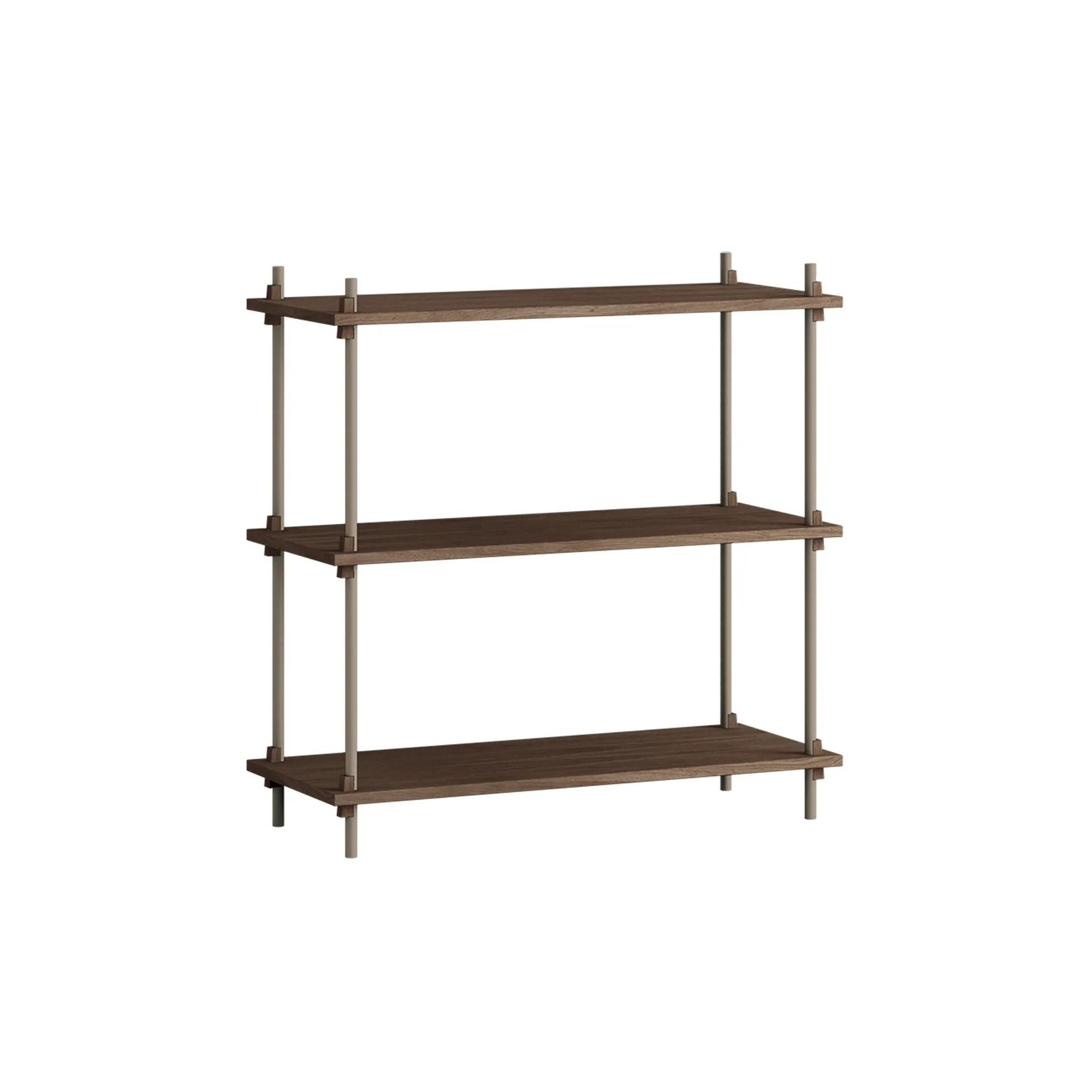 Shelving System classic hylde, Røget eg-warm grey, 86x85x35 cm, S.85.1.A MOEBE