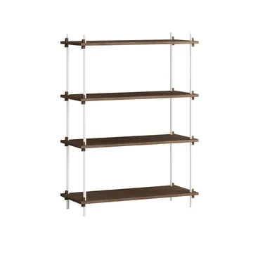 Shelving System classic hylde - Røget eg-white, 86x115x35 cm, S.115.1.A - MOEBE
