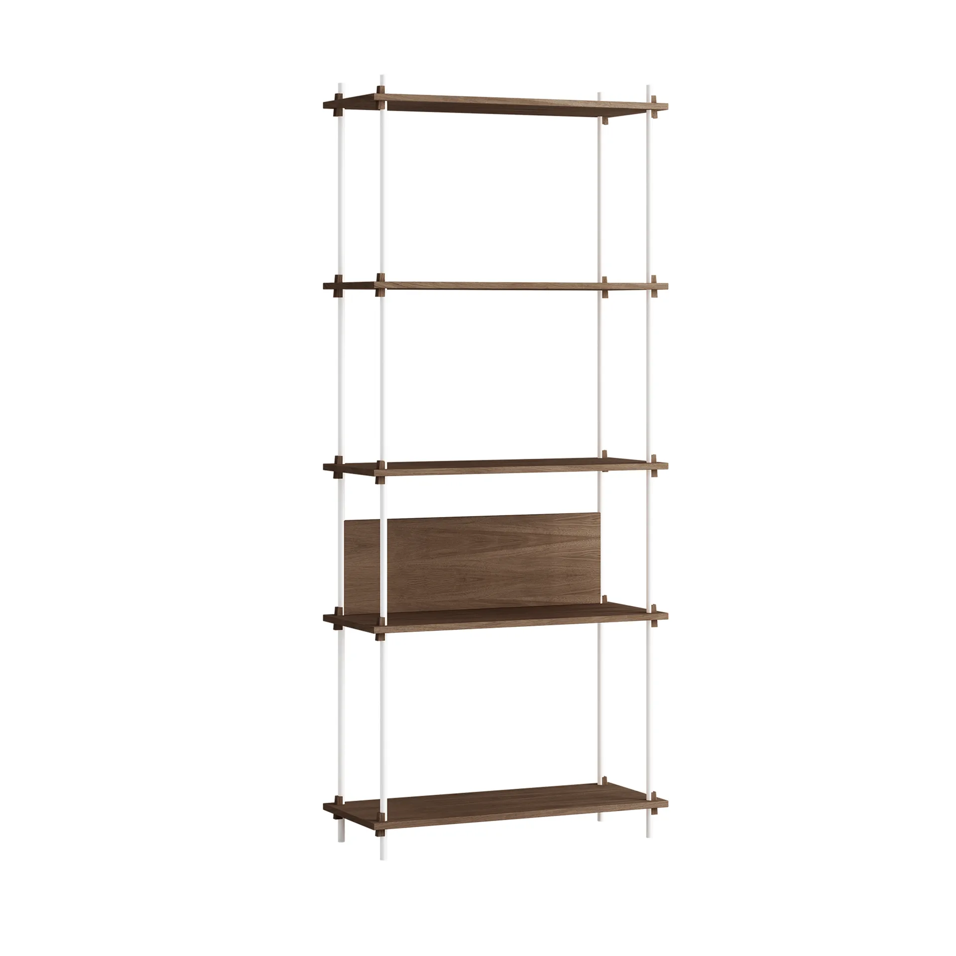 Shelving System classic hylde, Røget eg-white, 86x200x35 cm, S.200.1.A MOEBE