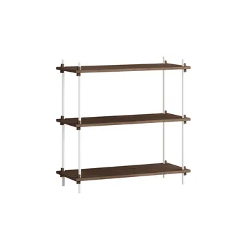 Shelving System classic hylde - Røget eg-white, 86x85x35 cm, S.85.1.A - MOEBE