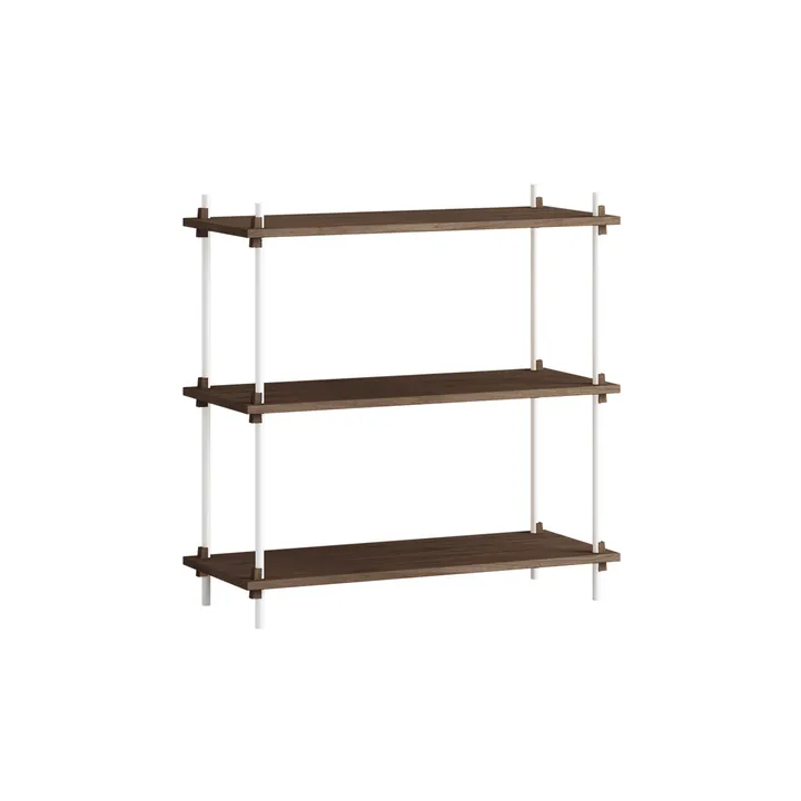 Shelving System classic hylde - Røget eg-white, 86x85x35 cm, S.85.1.A - MOEBE