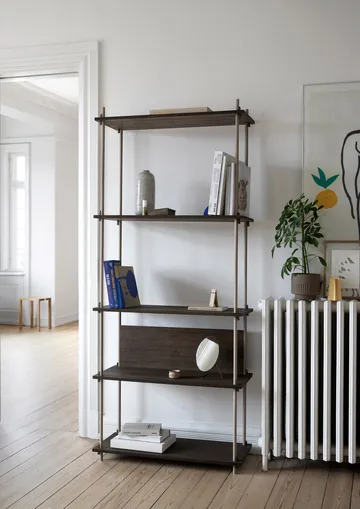 Shelving System classic hylde - Røget eg-white, 86x85x35 cm, S.85.1.A - MOEBE