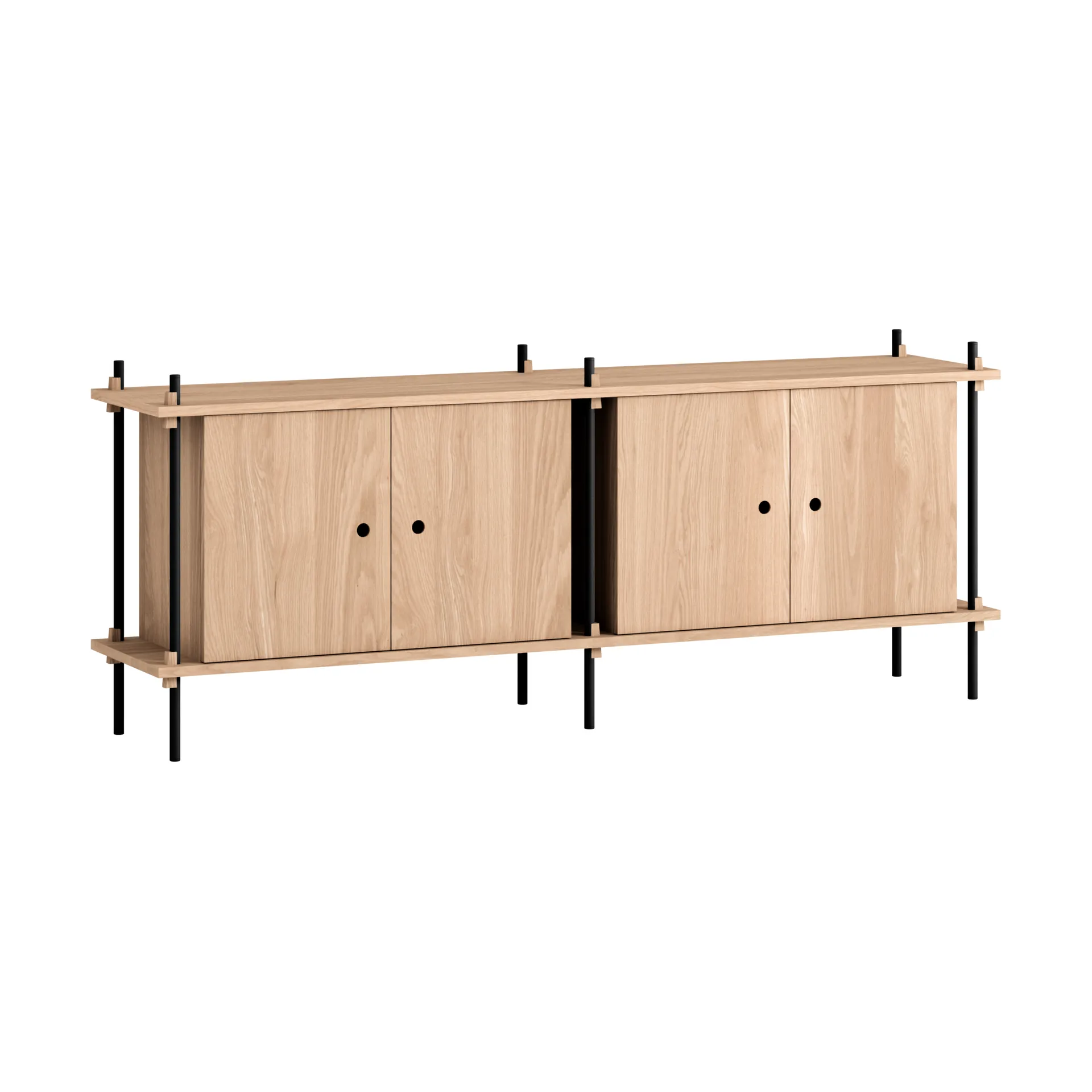 Shelving System sideboard, Eg-black, 163x65x35 cm, S.65.2.D MOEBE