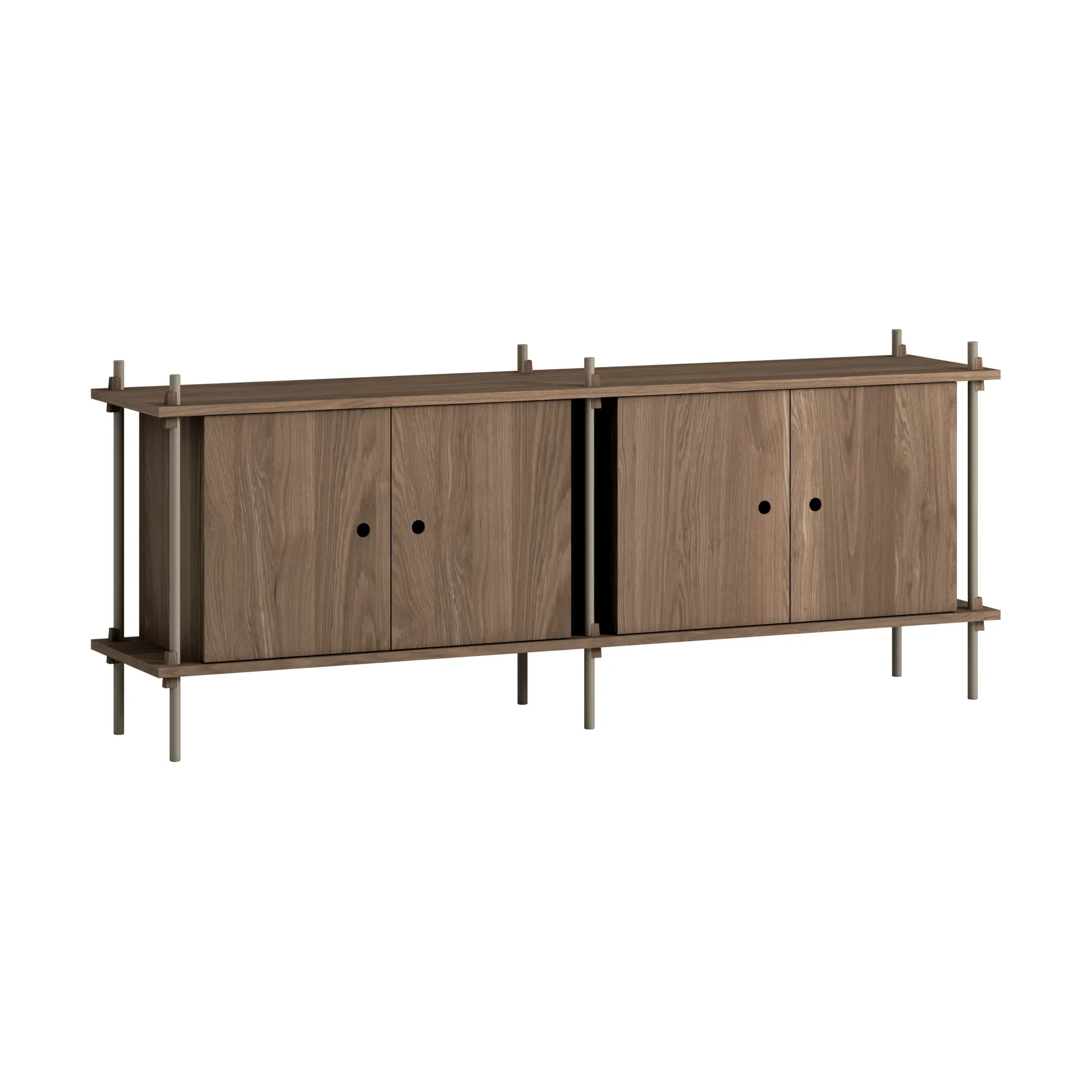 Shelving System sideboard, Røget eg-black, 163x65x35 cm, S.65.2.D MOEBE