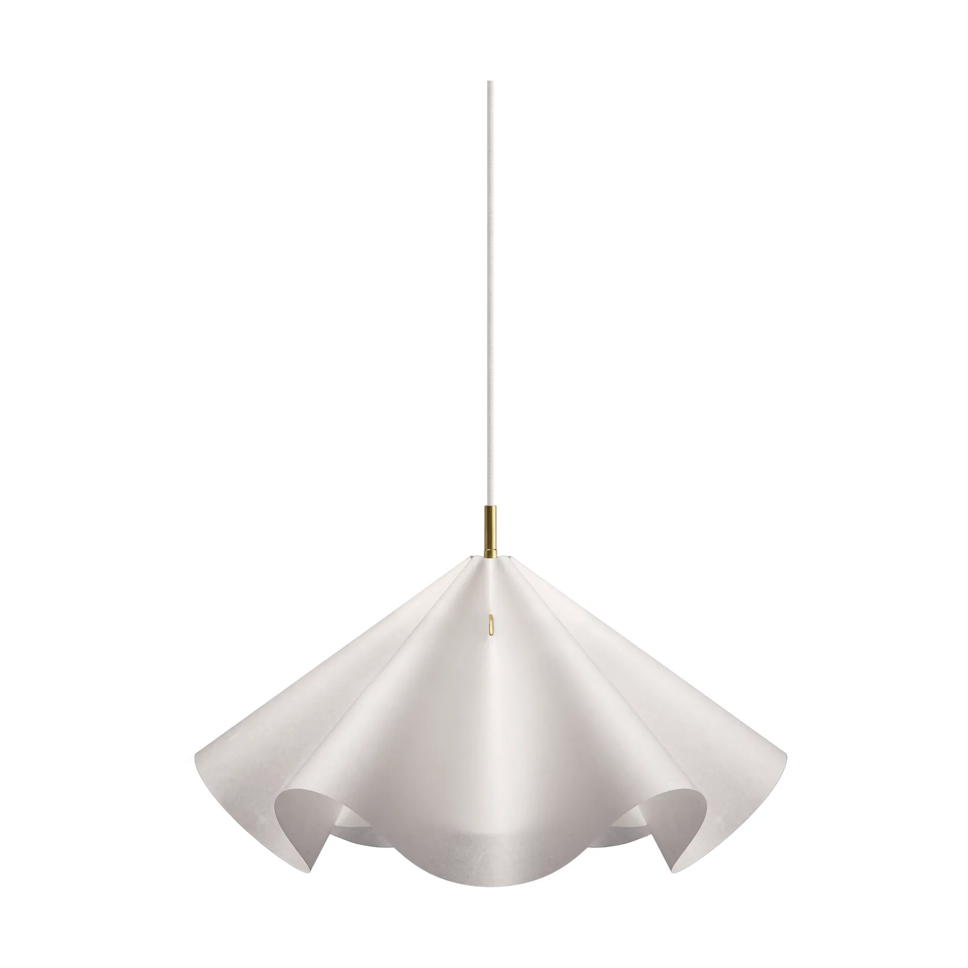 Sinuate pendel, Hvid-messing, medium Ø60x30 cm MOEBE