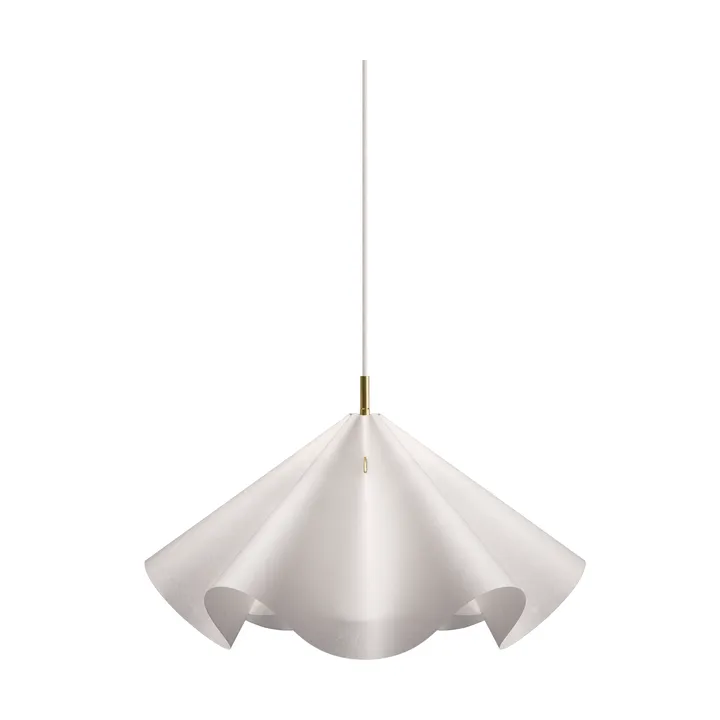 Sinuate pendel - Hvid-messing, medium Ø60x30 cm - MOEBE
