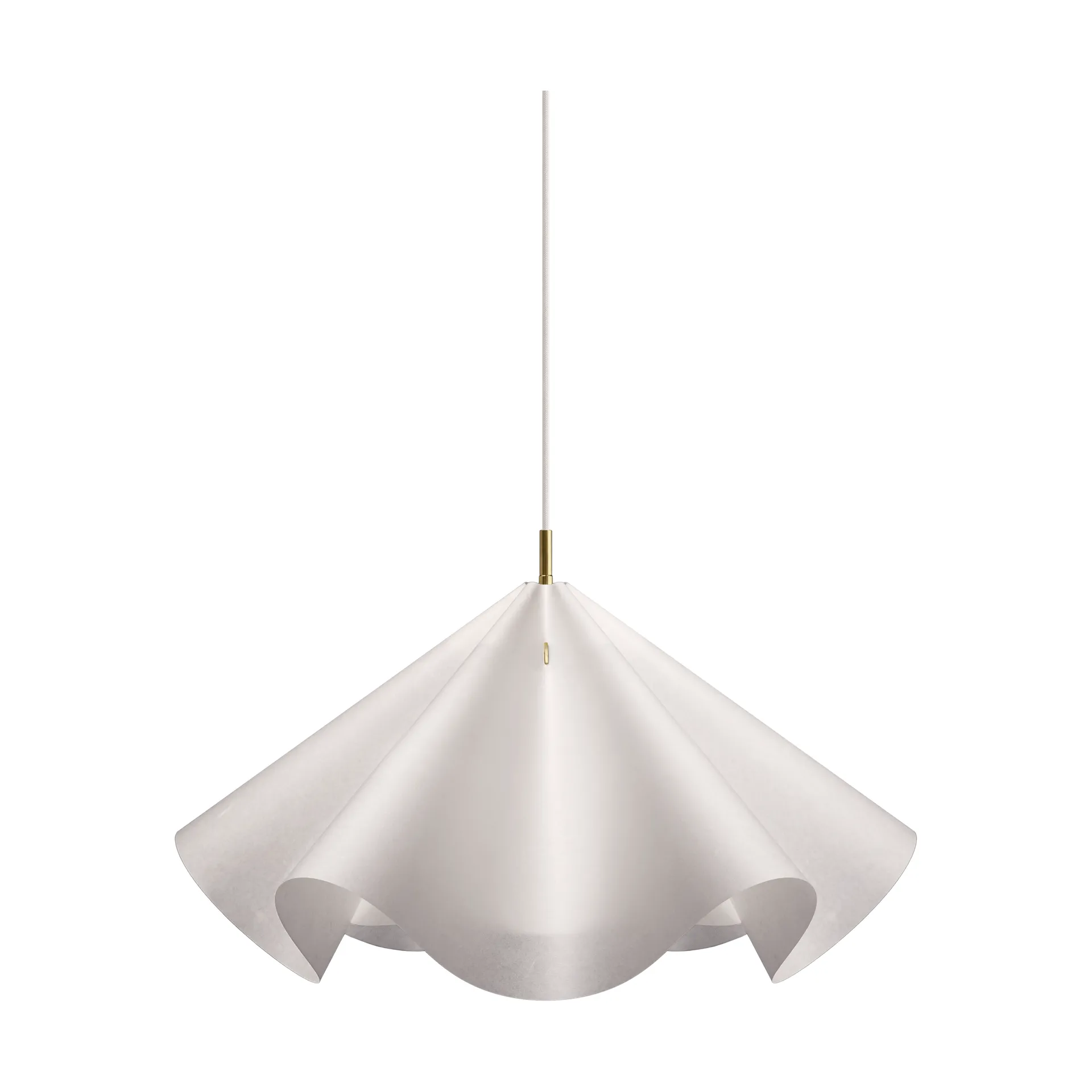 Sinuate pendel, Hvid-messing, stor Ø75x40 cm MOEBE