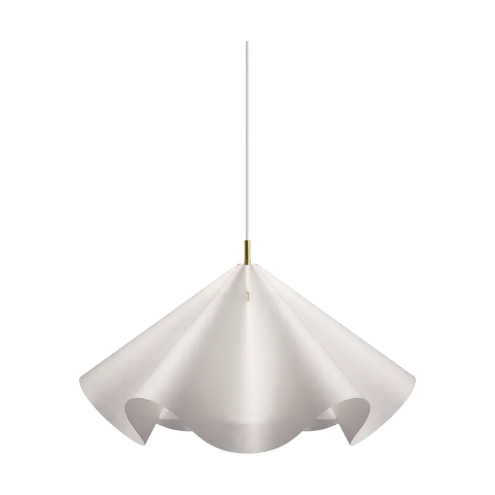 Sinuate pendel - Hvid-messing, stor Ø75x40 cm - MOEBE