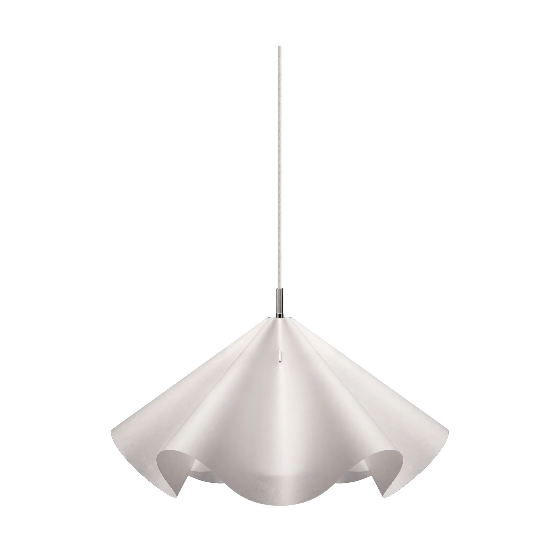 Sinuate pendel, White-rustfrit stål, medium Ø60x30 cm MOEBE