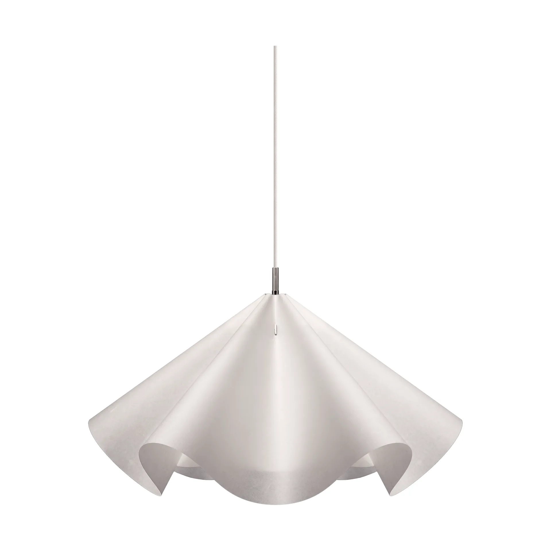 Sinuate pendel, White-stainless steel, large Ø75x40 cm MOEBE