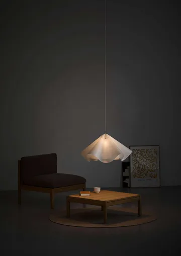 Sinuate pendel - White-stainless steel, large Ø75x40 cm - MOEBE
