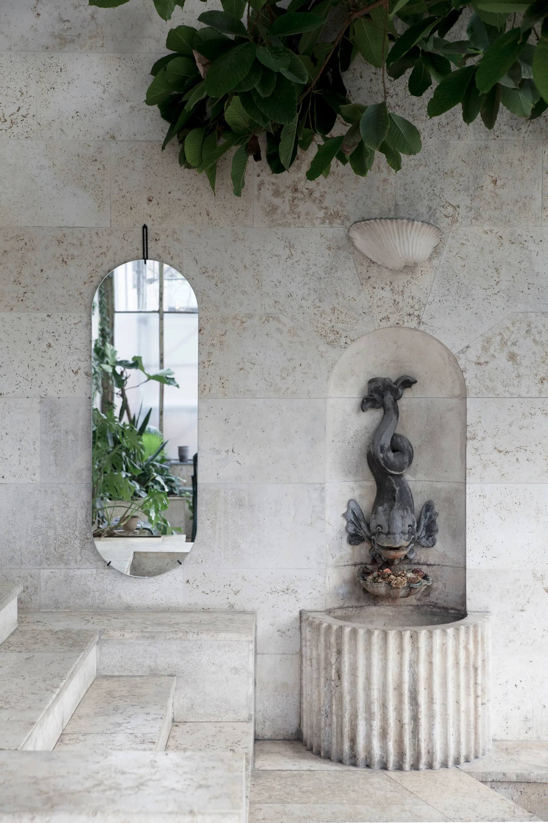 Vægspejl 40,4x146,9 cm, Black MOEBE