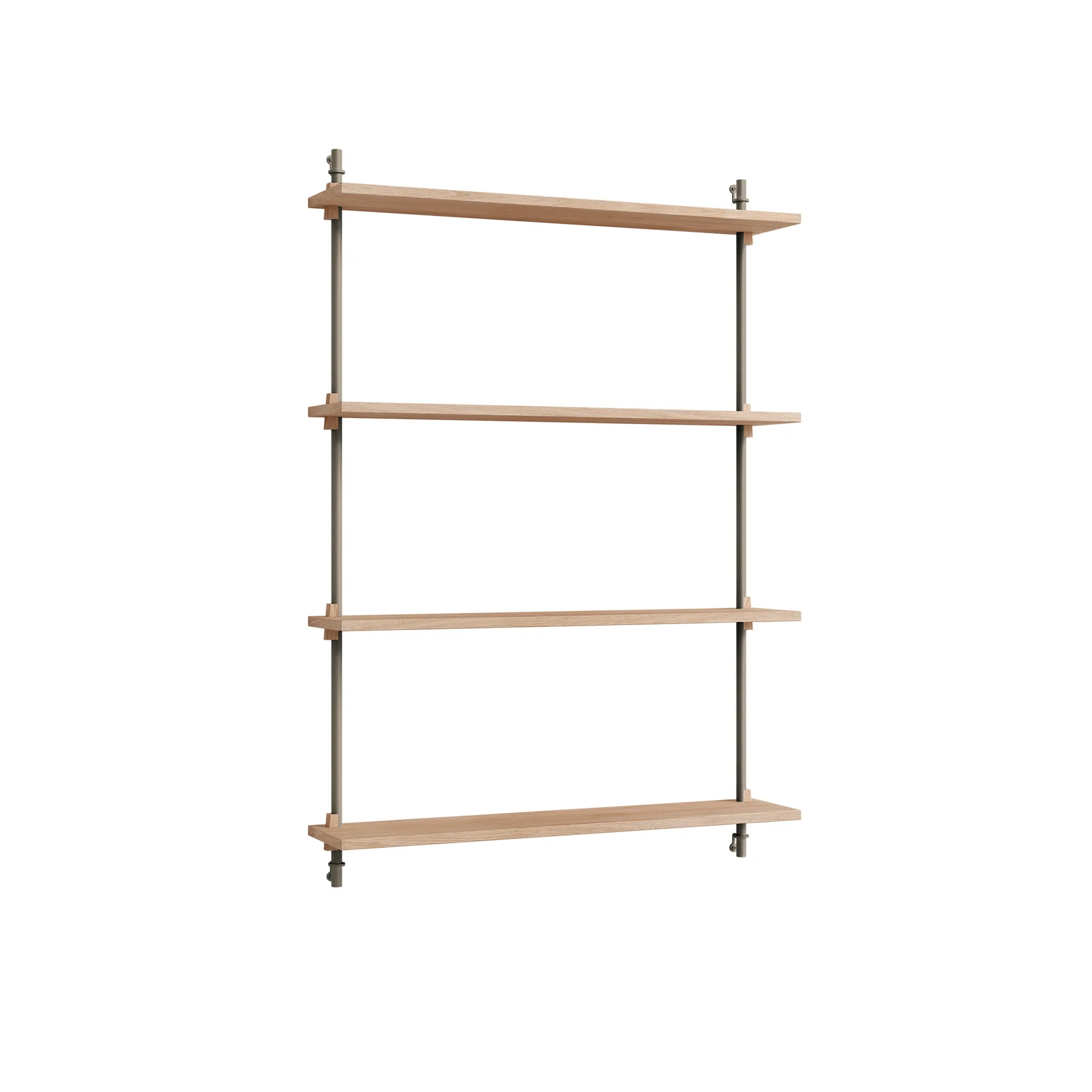 Wall Shelving væghylde, Eg-warm grey, 92x115x17,5 cm, WS.115.1 MOEBE