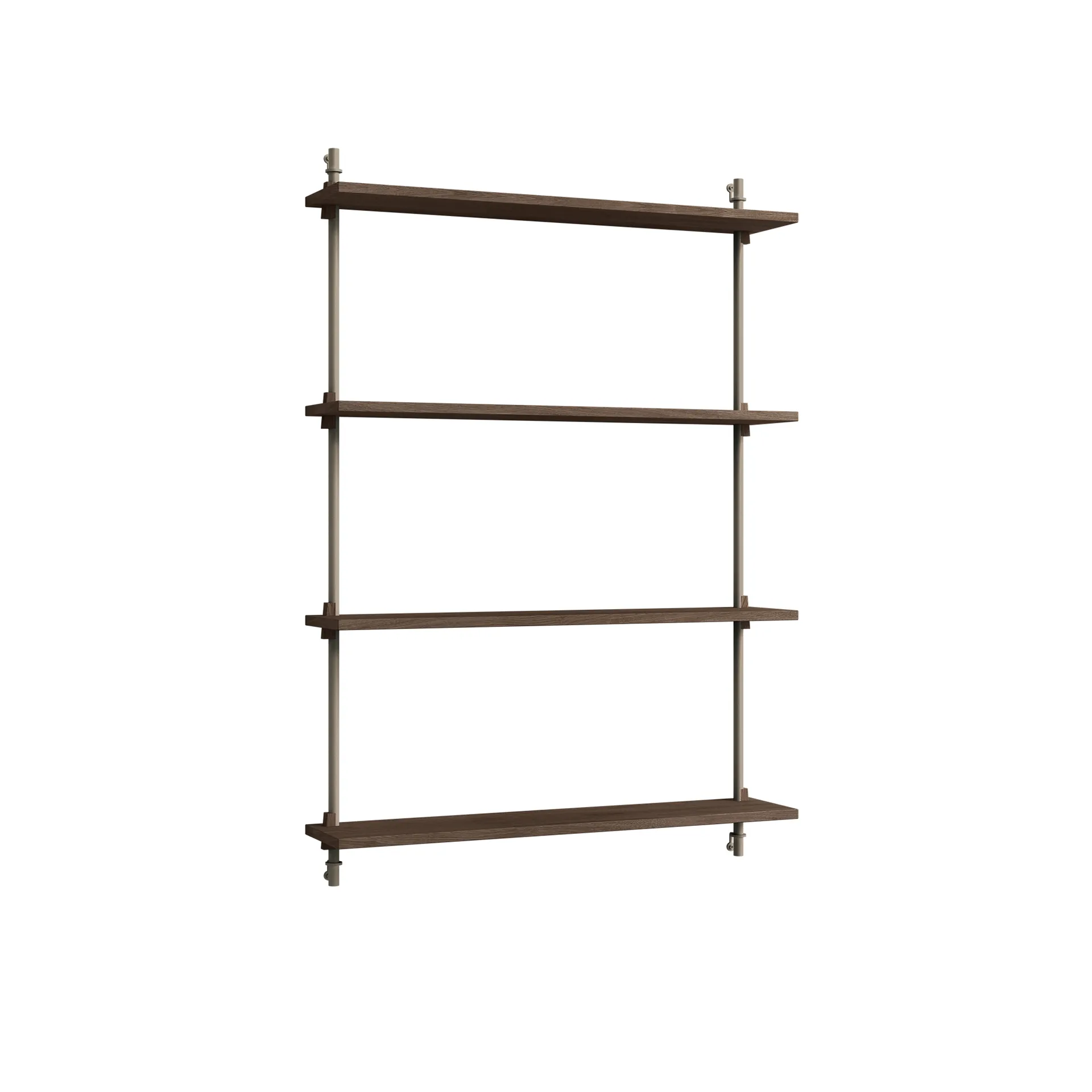 Wall Shelving væghylde, Røget eg-warm grey, 92×115×17,5 cm, WS.115.1 MOEBE