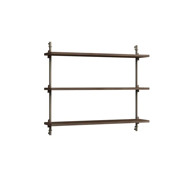 Wall Shelving væghylde - Røget eg-warm grey, 92x65x17,5 cm, WS.65.1 - MOEBE