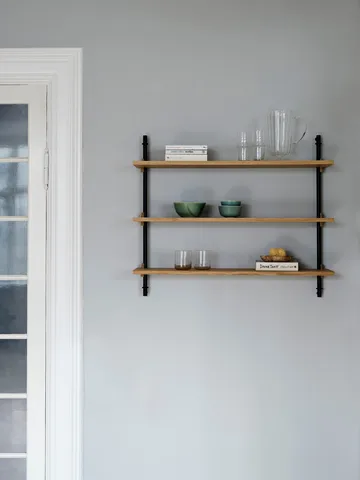 Wall Shelving væghylde - Røget eg-warm grey, 92x65x17,5 cm, WS.65.1 - MOEBE