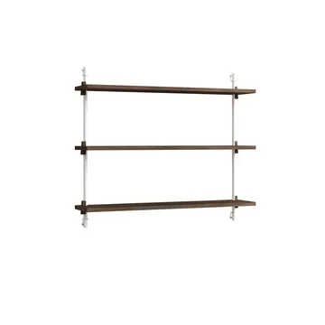 Wall Shelving væghylde - Røget eg-white, 92x65x17,5 cm, WS.65.1 - MOEBE