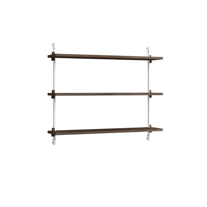 Wall Shelving væghylde - Røget eg-white, 92x65x17,5 cm, WS.65.1 - MOEBE