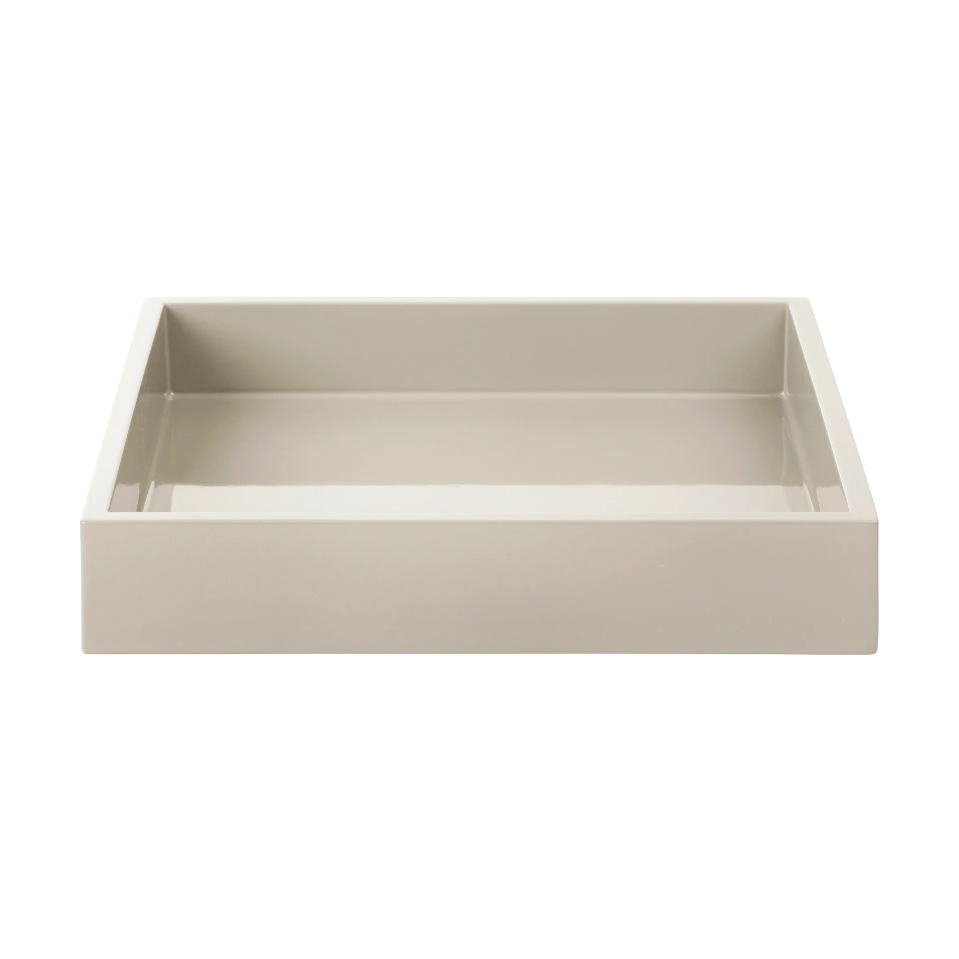 Lux lakeret dekorationsbakke 19x19x3,5 cm, Latte Mojoo