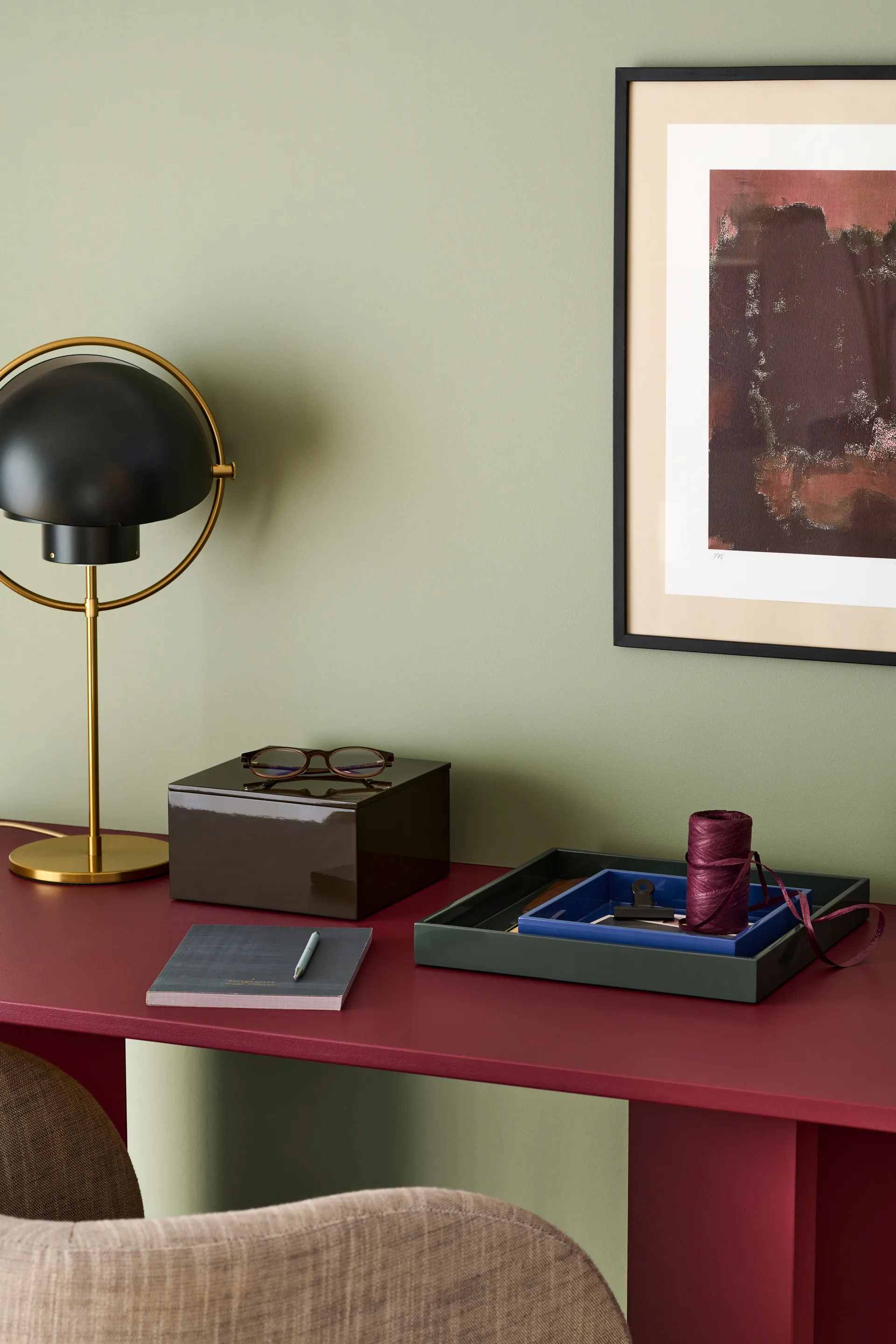 Lux lakeret dekorationsbakke 19x19x3,5 cm, Ultramarin Mojoo