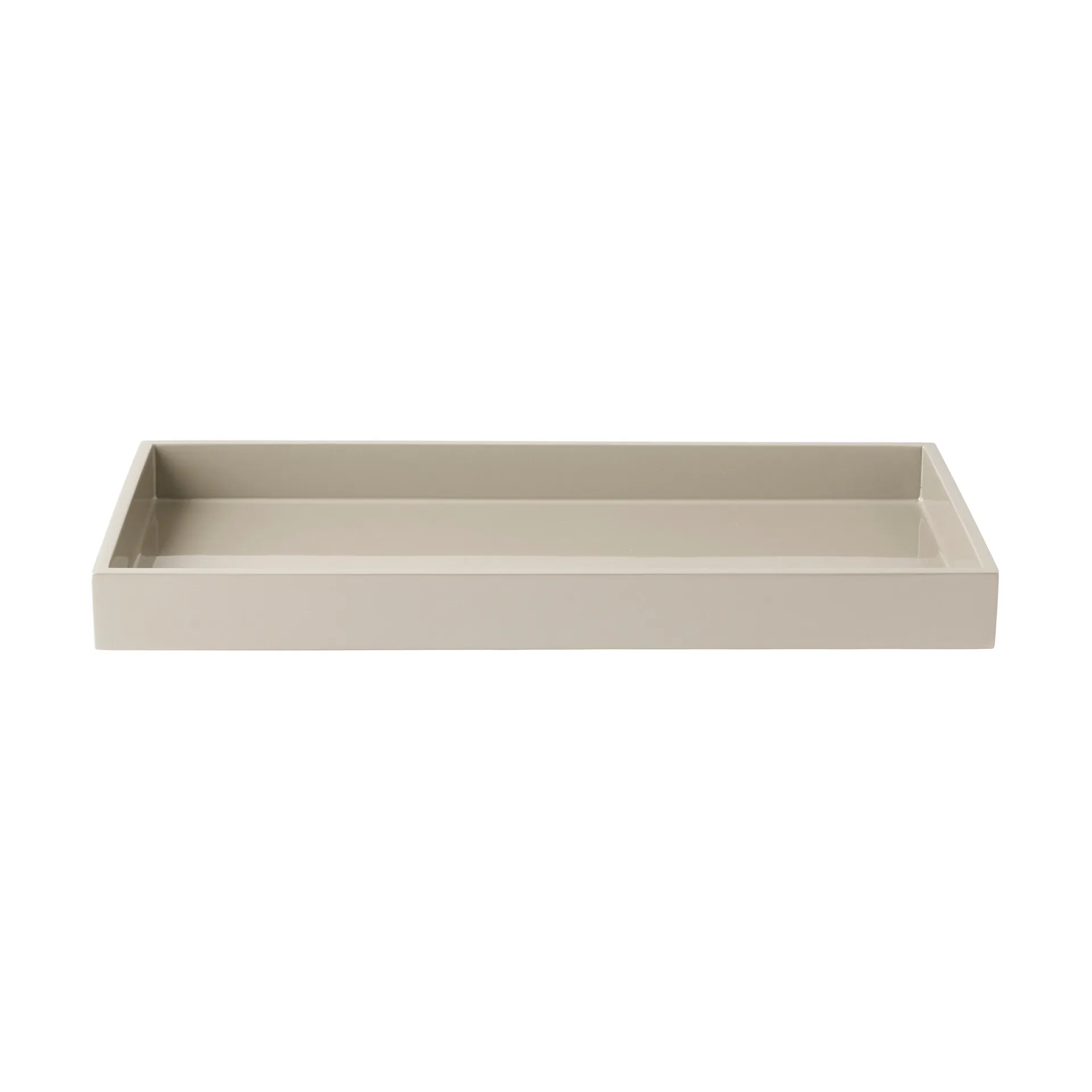 Lux lakeret dekorationsbakke 38x19x3,5 cm, Latte Mojoo