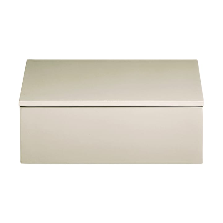 Lux lakeret opbevaringsboks 19x19x7 cm - Latte - Mojoo