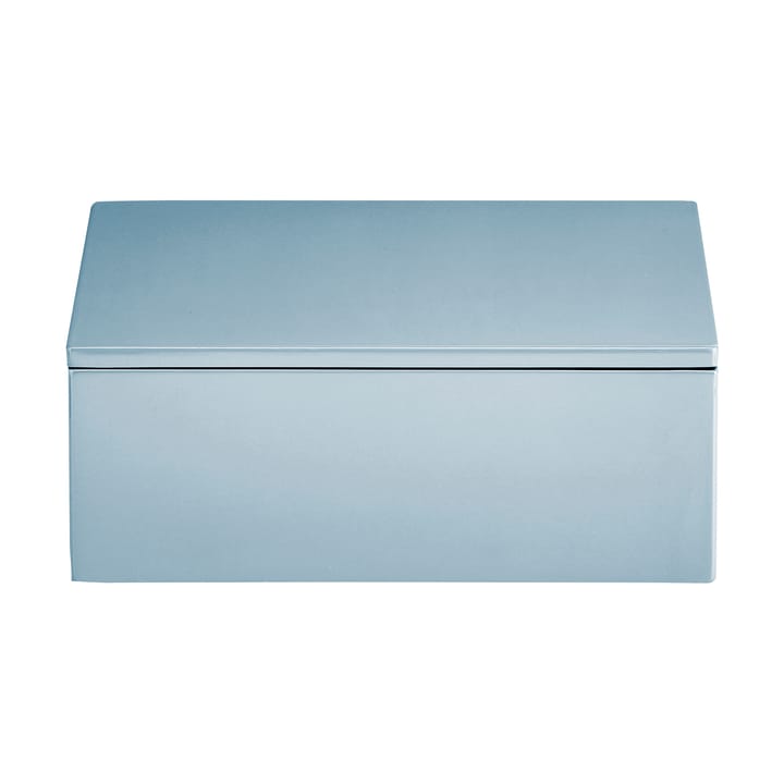 Lux lakeret opbevaringsboks 19x19x7 cm - Powder blue - Mojoo