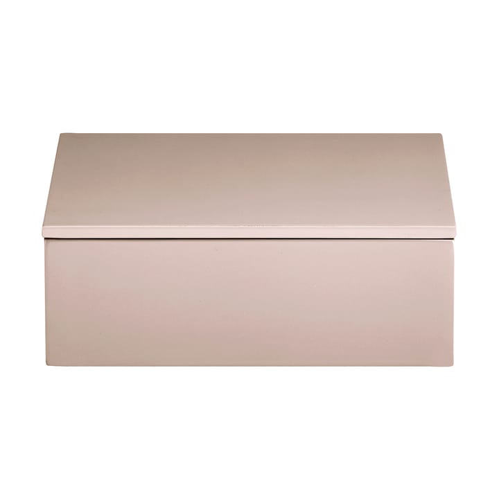 Lux lakeret opbevaringsboks 19x19x7 cm - Powder rose - Mojoo