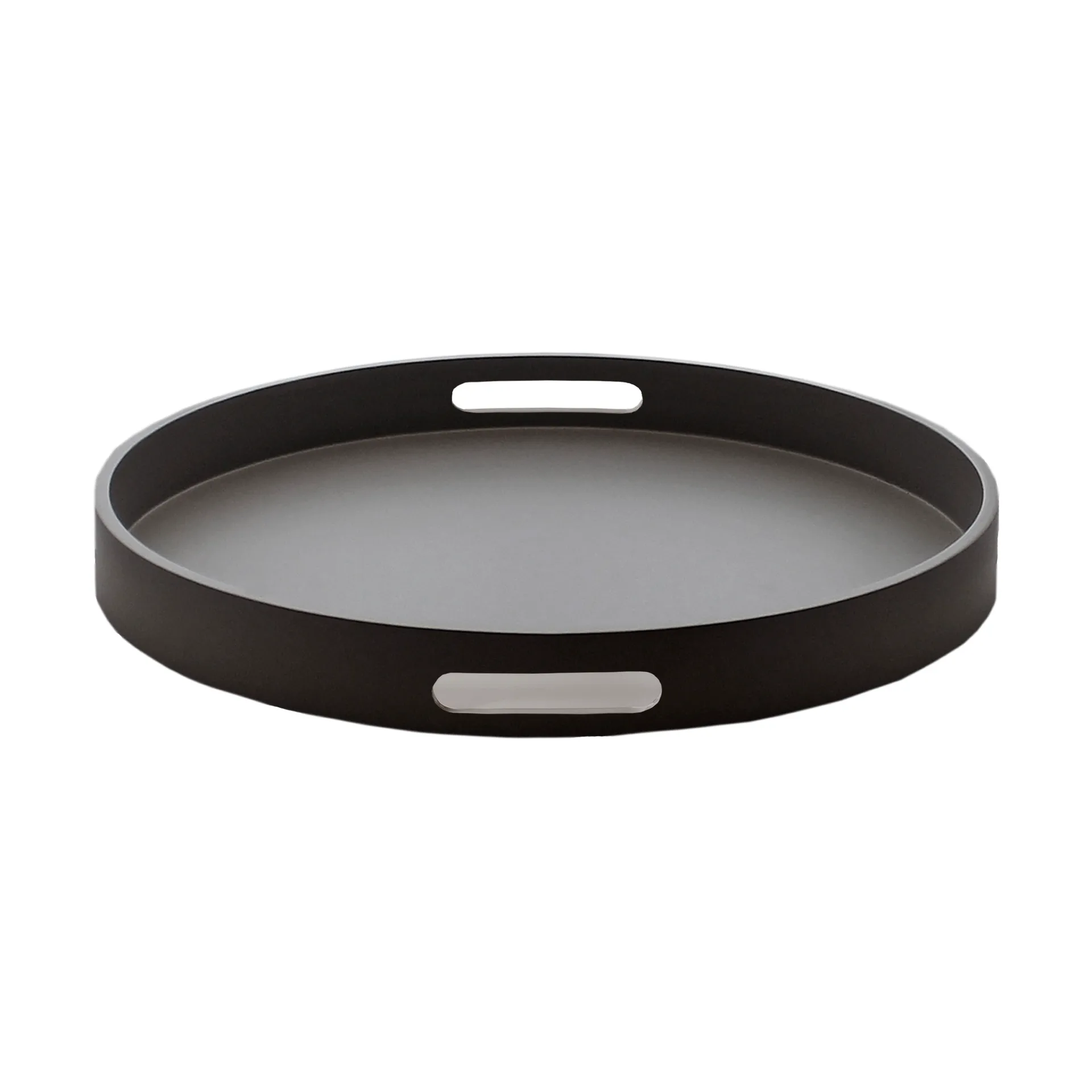 Mat lakeret serveringsbakke Ø40x4 cm, Black Mojoo