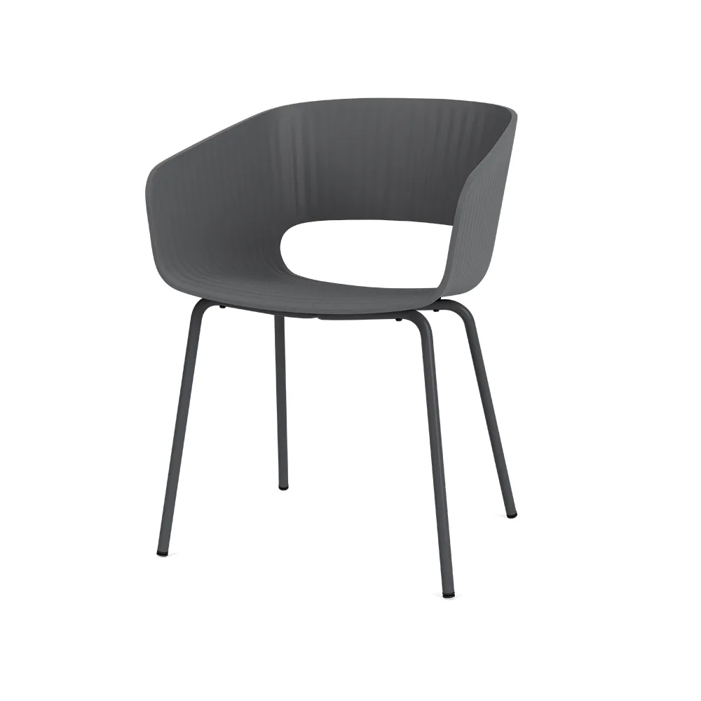 Marée 401 stol, anthracite lakeret understel i metal Montana