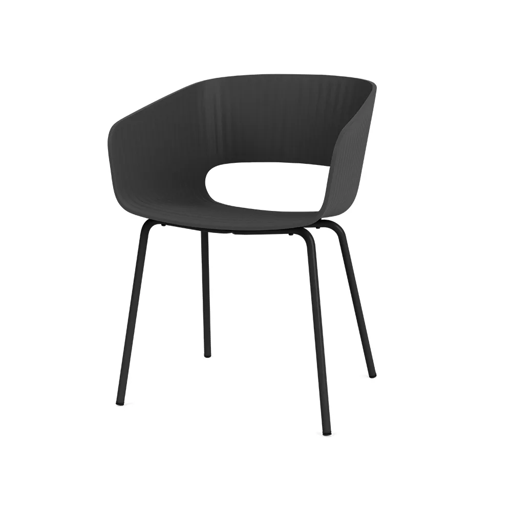 Marée 401 stol, black05 stel pulverlakeret metal Montana