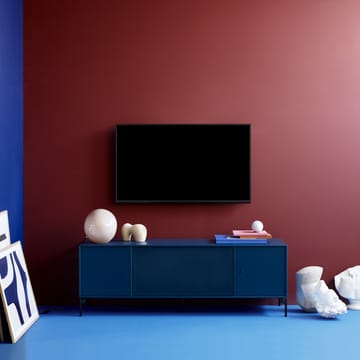 Octave I TV-bord - New white 101, sortlakerede ben - Montana