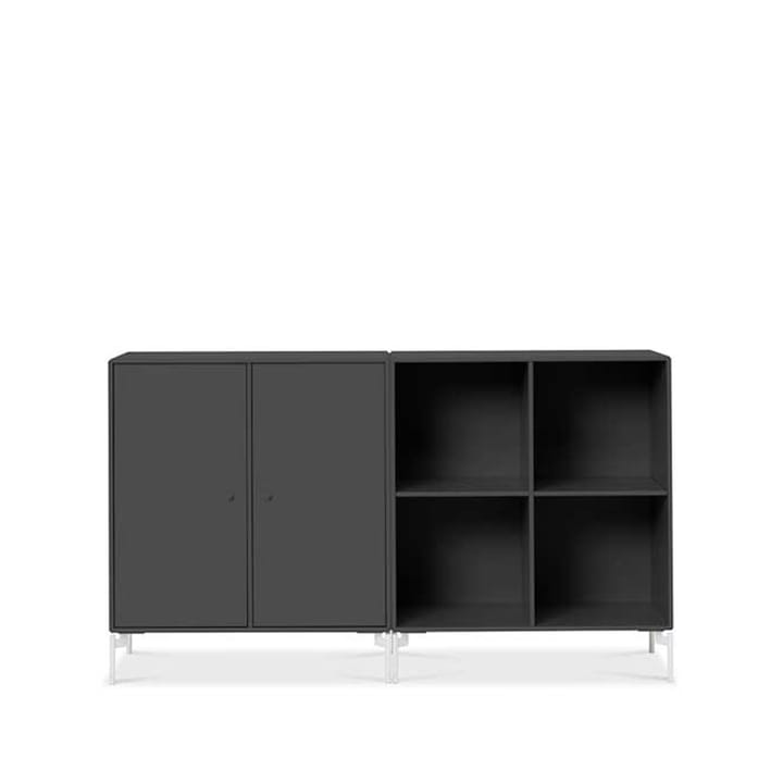 Pair sideboard - anthracite 04, hvidlakerede ben - Montana