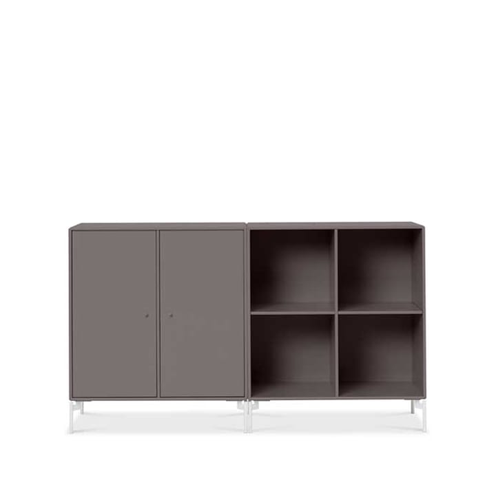 Pair sideboard - coffee 35, hvidlakerede ben - Montana