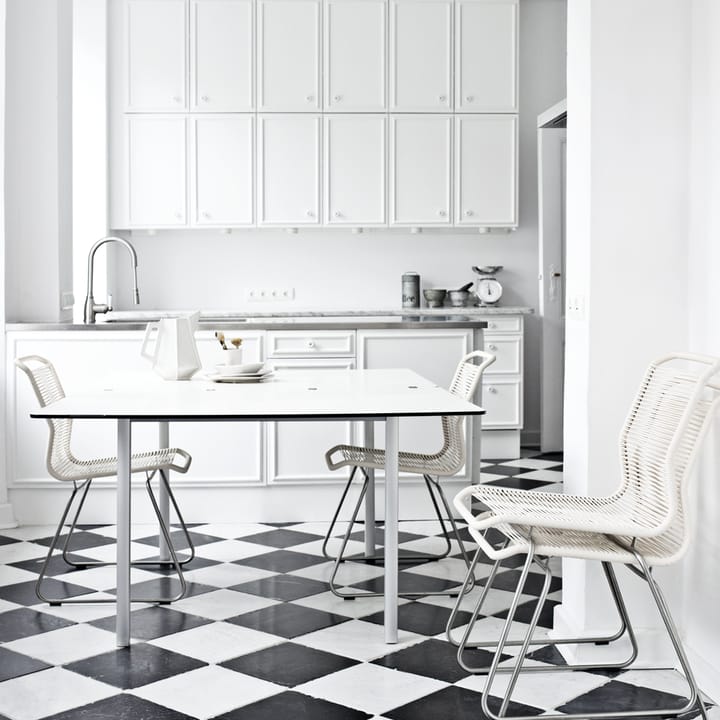 Panton One stol, black, rustfrit stål Montana