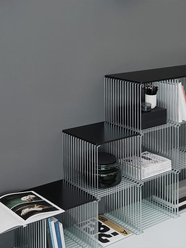 Panton Wire bordplade 34,8x34,8 cm, Smoked glass Montana