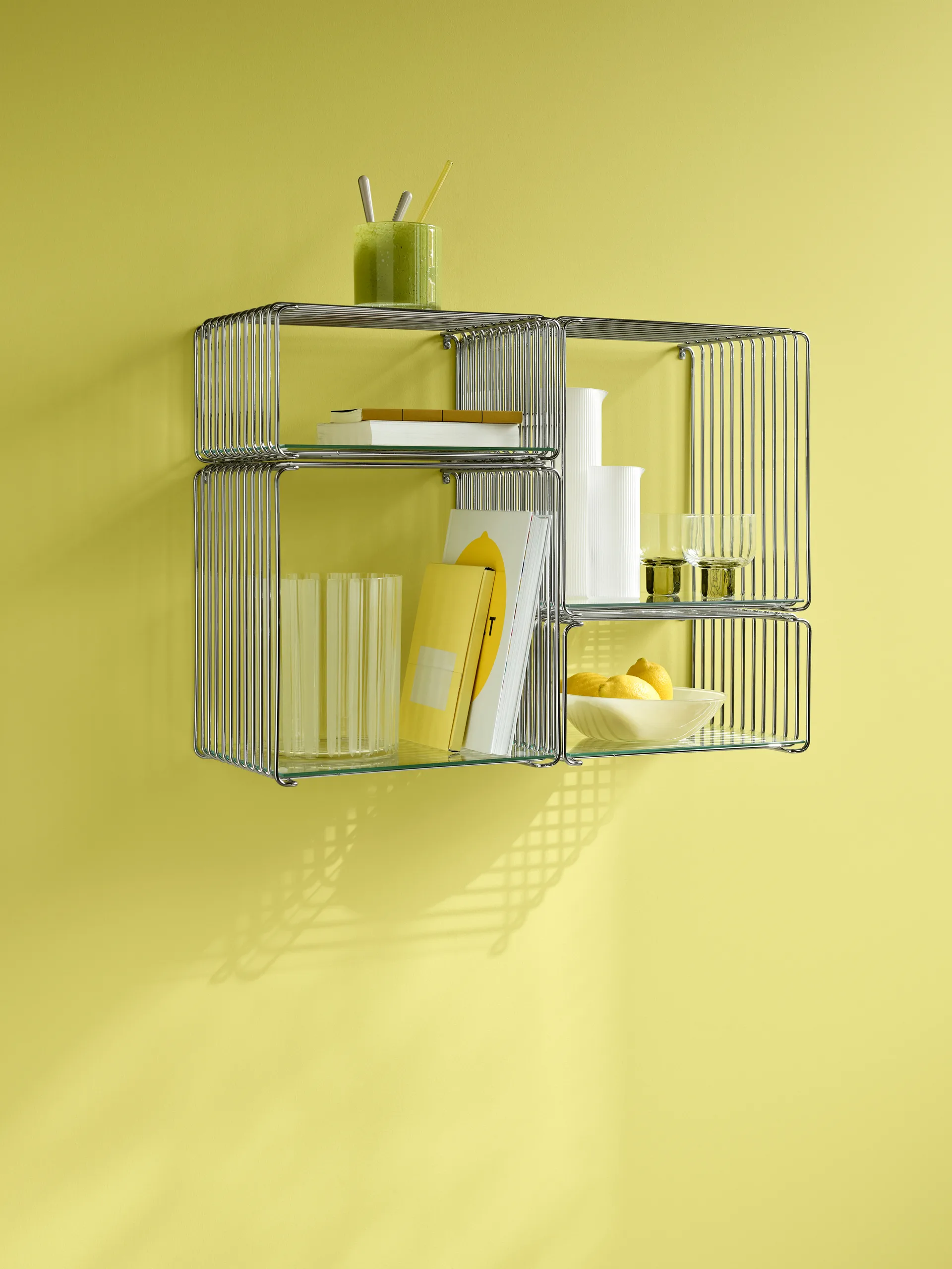 Panton Wire Half Height hylde 34,8x17,2x25,7 cm, Chrome Montana