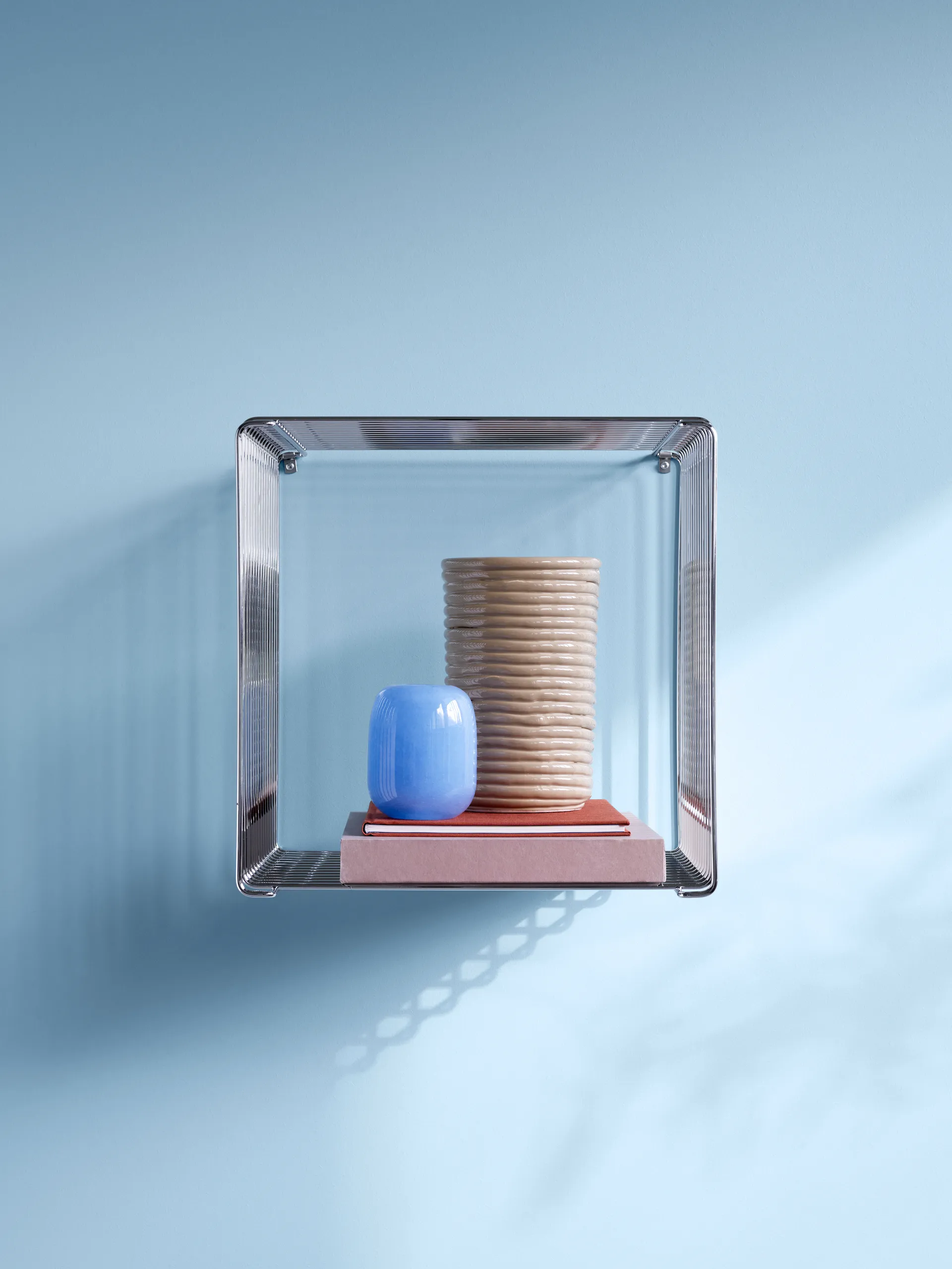 Panton Wire Single hylde 34,8x34,8x25,7 cm, Chrome Montana