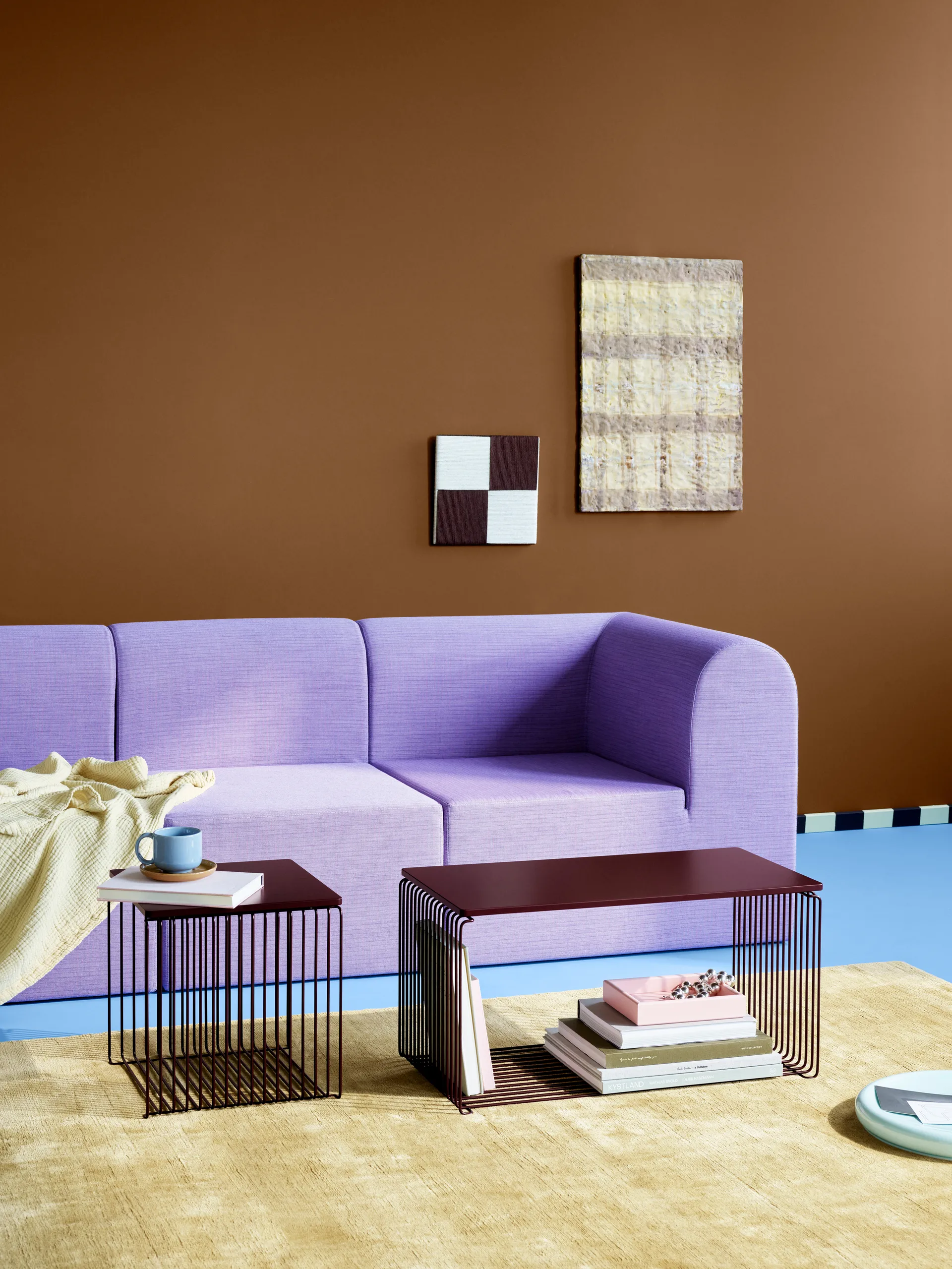 Panton Wire Single hylde 34,8x34,8x34,8 cm, Black red Montana