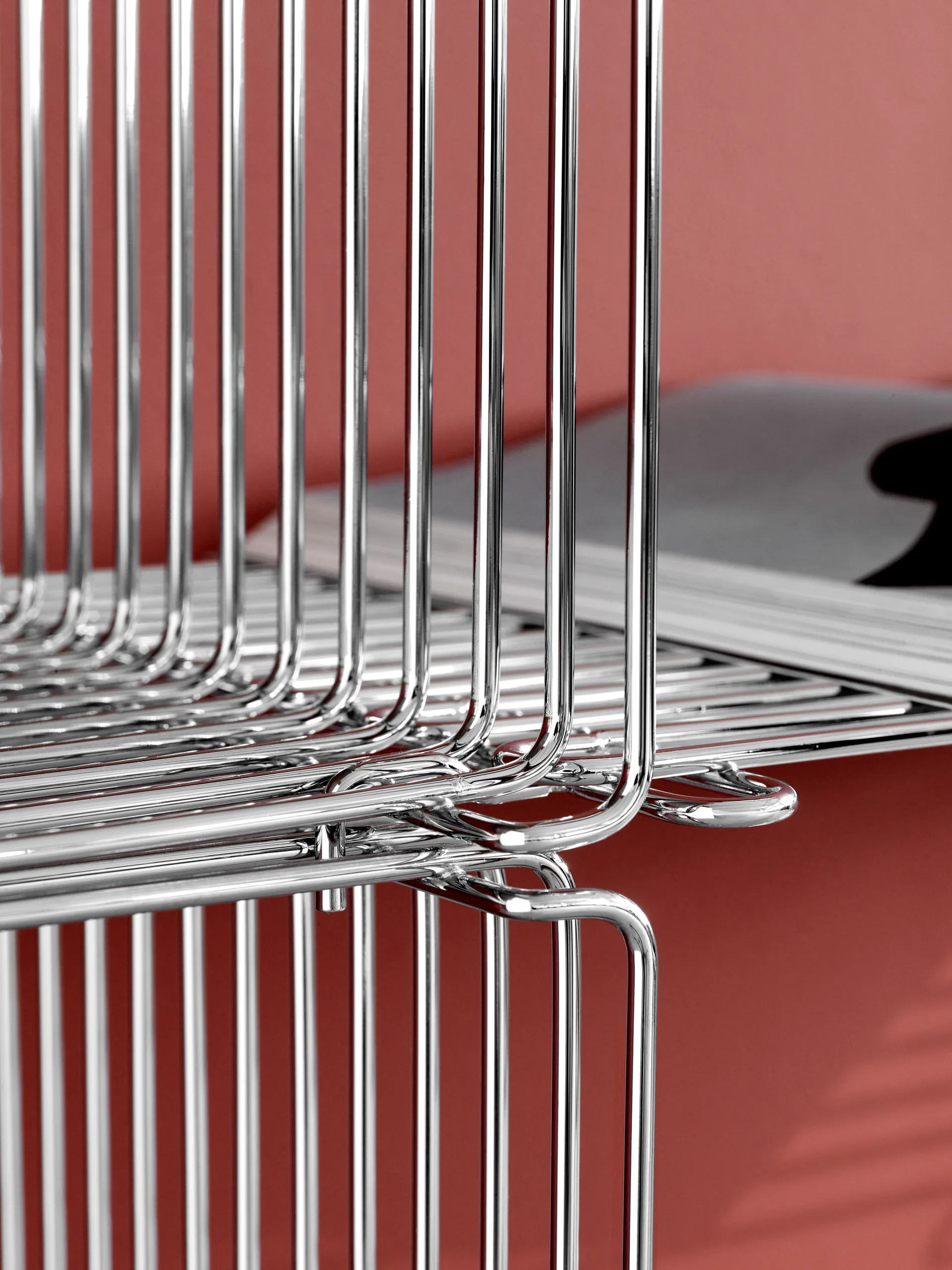 Panton Wire Single hylde 34,8x34,8x34,8 cm, Chrome Montana