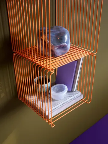 Panton Wire Single hylde 34,8x34,8x34,8 cm - Tangerine - Montana