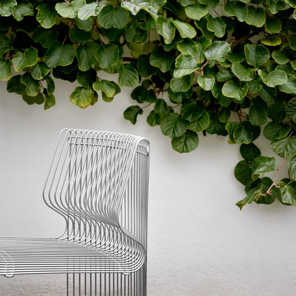 Pantonova modulsofa, stainless steel, linear Montana