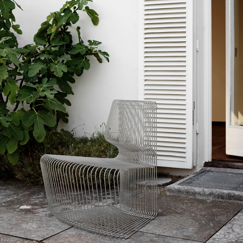 Pantonova modulsofa, stainless steel, linear Montana
