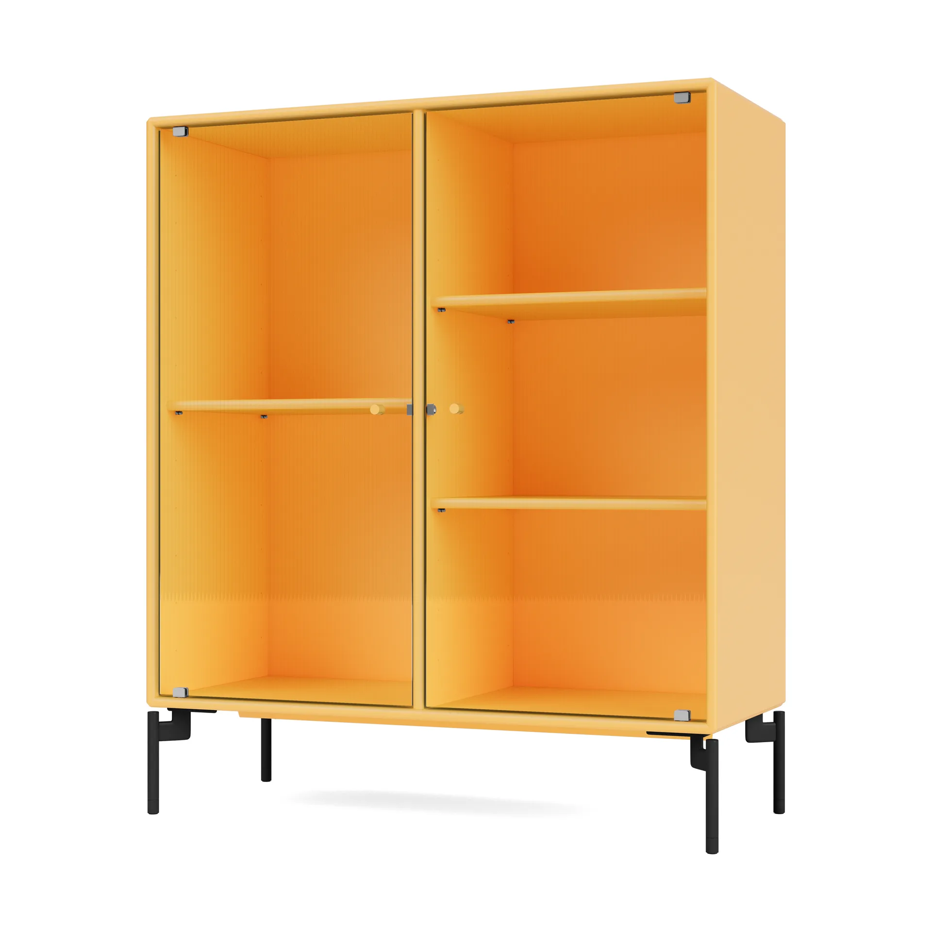 Ripple II vitrineskab 69,6x82,2x30 cm, Acacia-ben black Montana