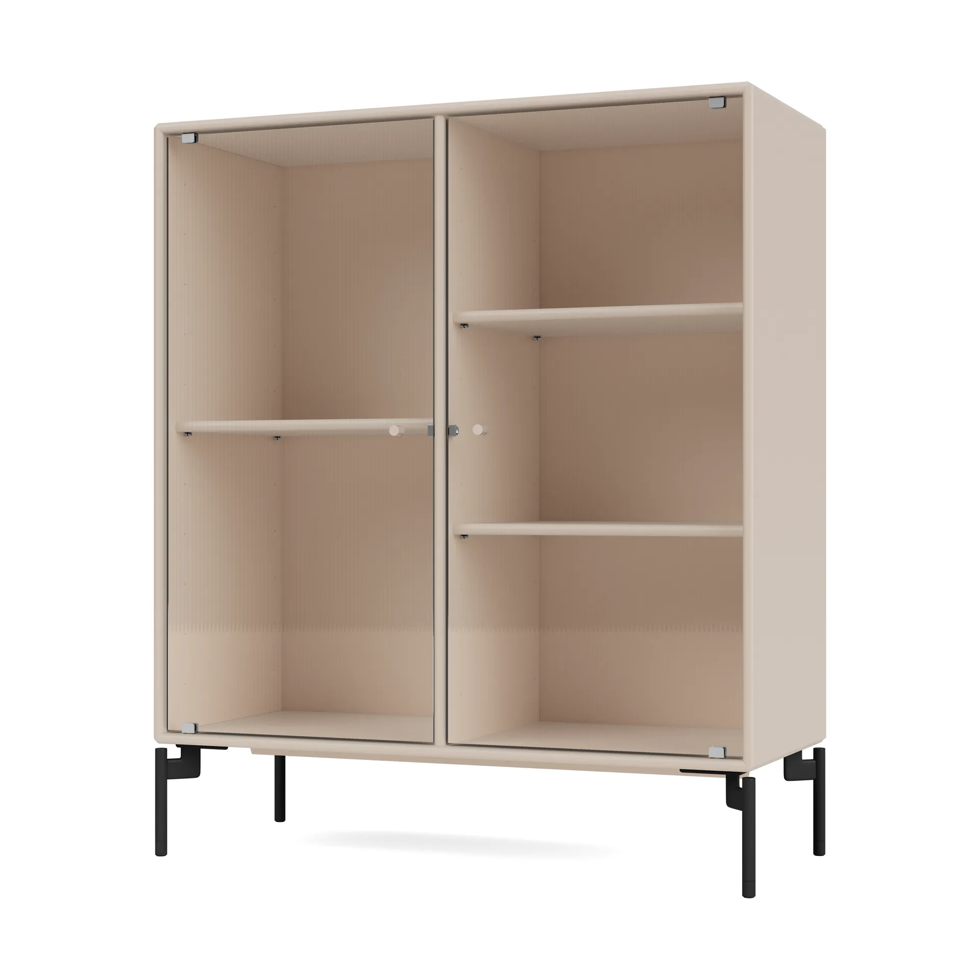 Ripple II vitrineskab 69,6x82,2x30 cm, Clay-ben black Montana