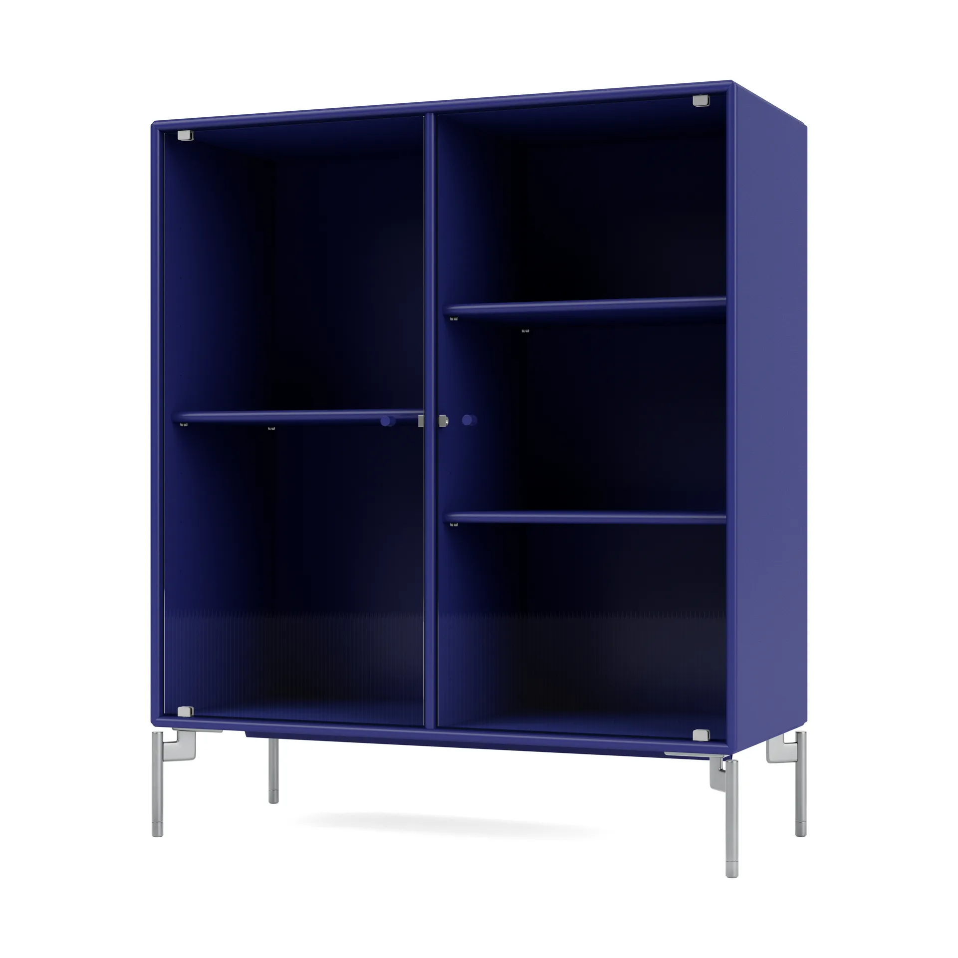 Ripple II vitrineskab 69,6x82,2x30 cm, Monarch-ben chrome Montana