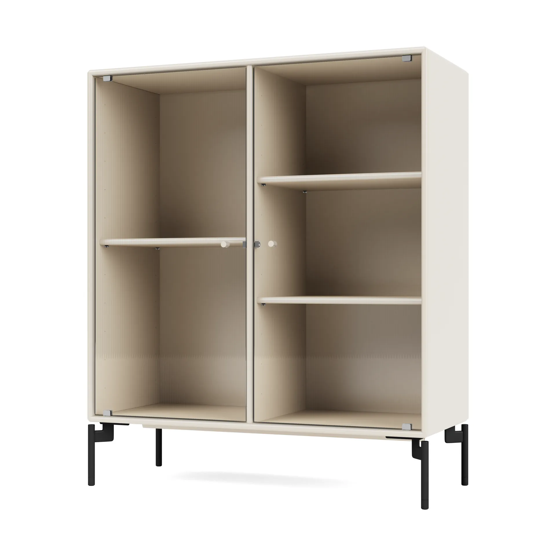 Ripple II vitrineskab 69,6x82,2x30 cm, Oat-ben black Montana