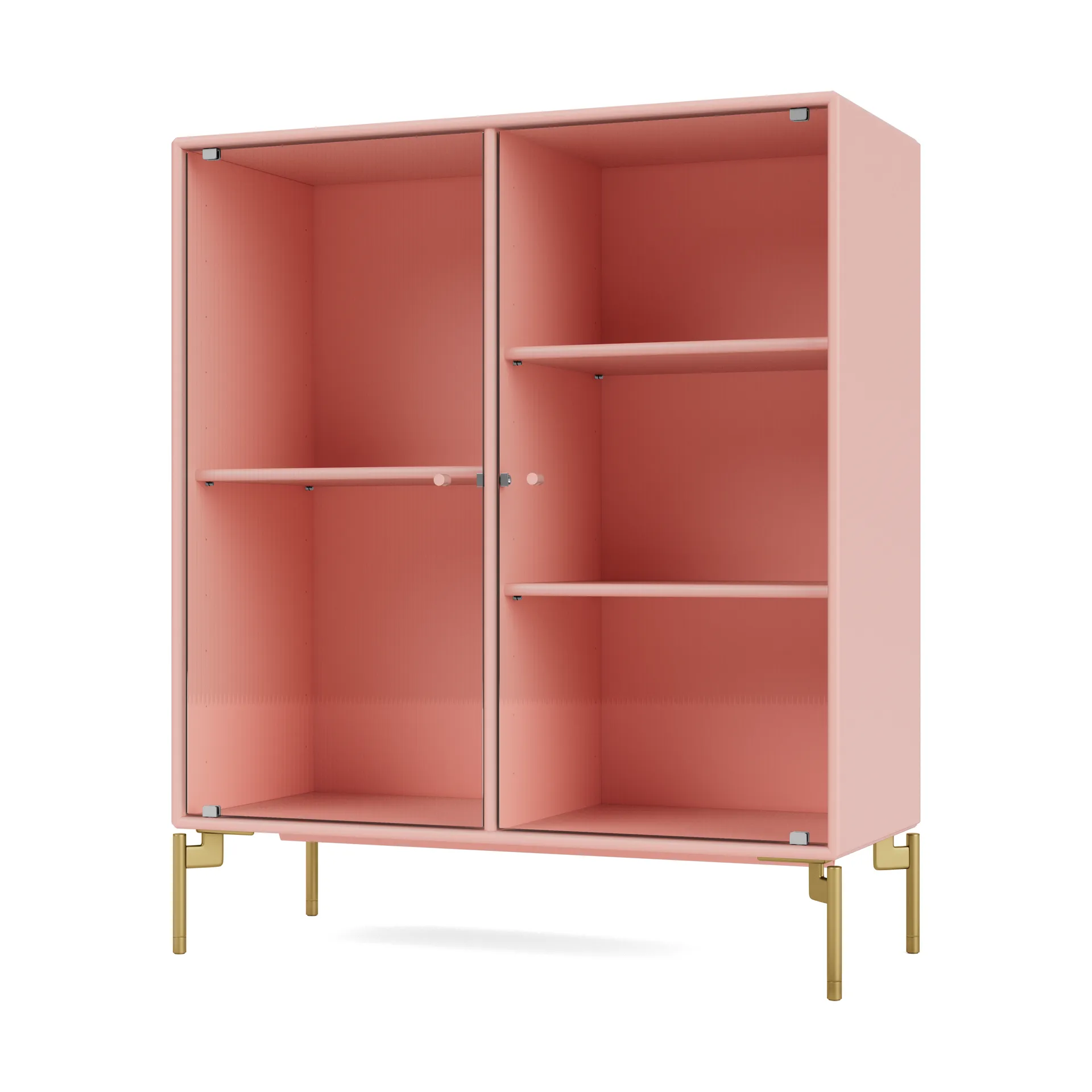 Ripple II vitrineskab 69,6x82,2x30 cm, Ruby-ben brass Montana