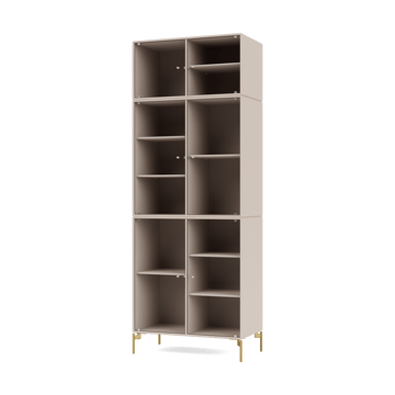 Ripple IV vitrineskab 69,6x187,2x38 cm - Clay-ben brass - Montana
