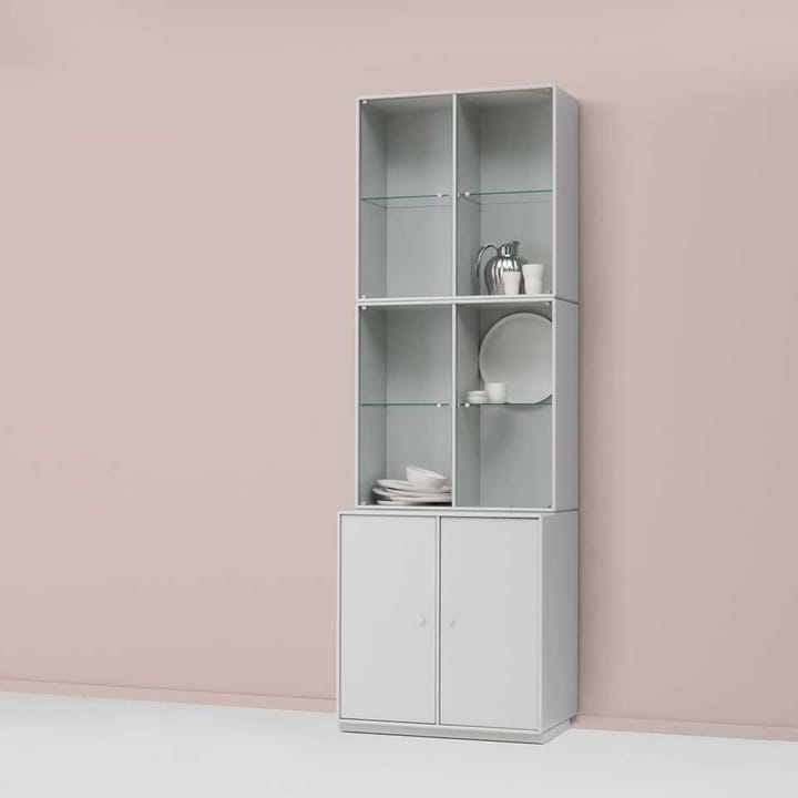 Rise vitrineskab, new white 101, med sokkel Montana